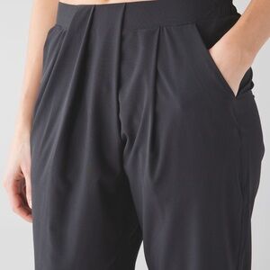 RBX Women's Black Pants Front pleat detail